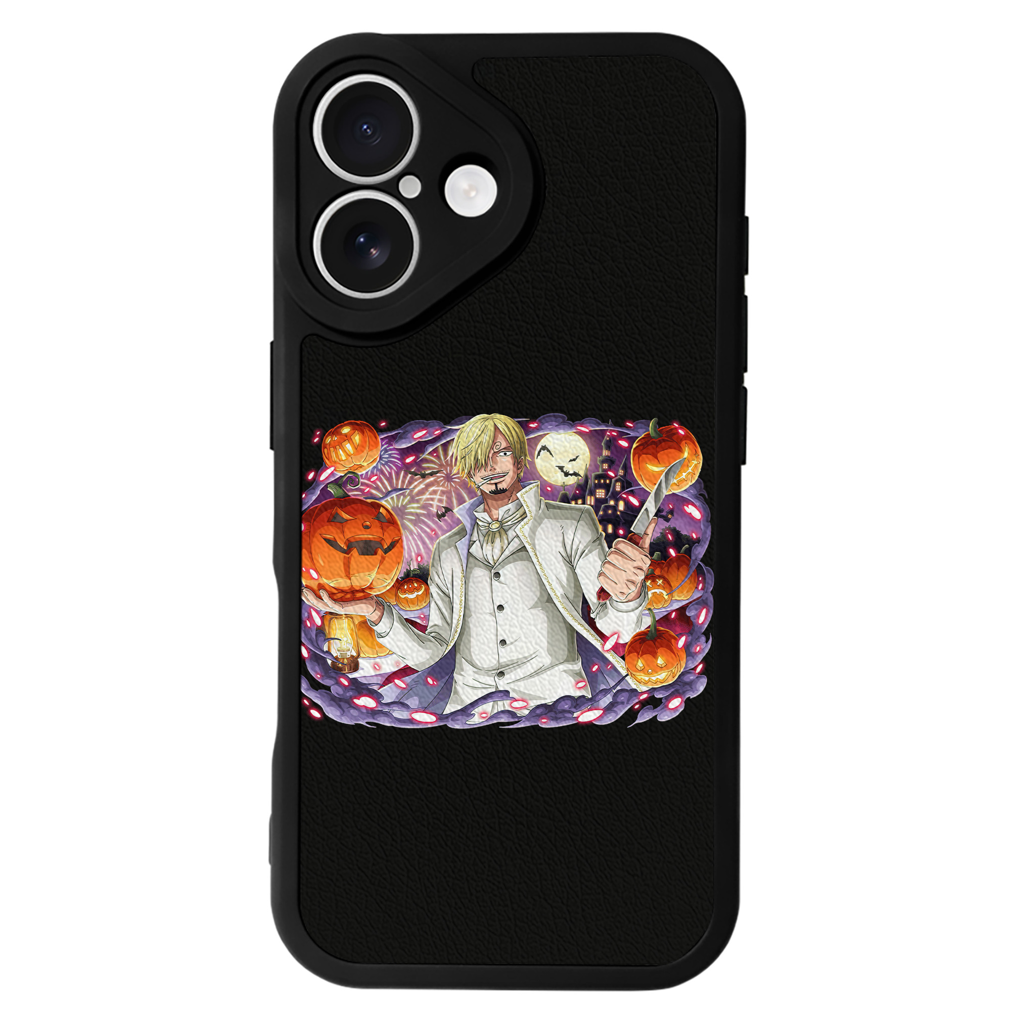 （画像用） ワンピース サンジ ONE PIECE Sanji 【iPhone 16シリーズ対応】シリコンスマホケース（レザー調） 材質：シリコン